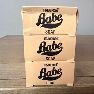 NOS Vintage Faberge’ Babe 3 bars scented soap
